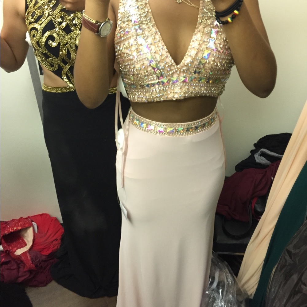 Two piece prom dress